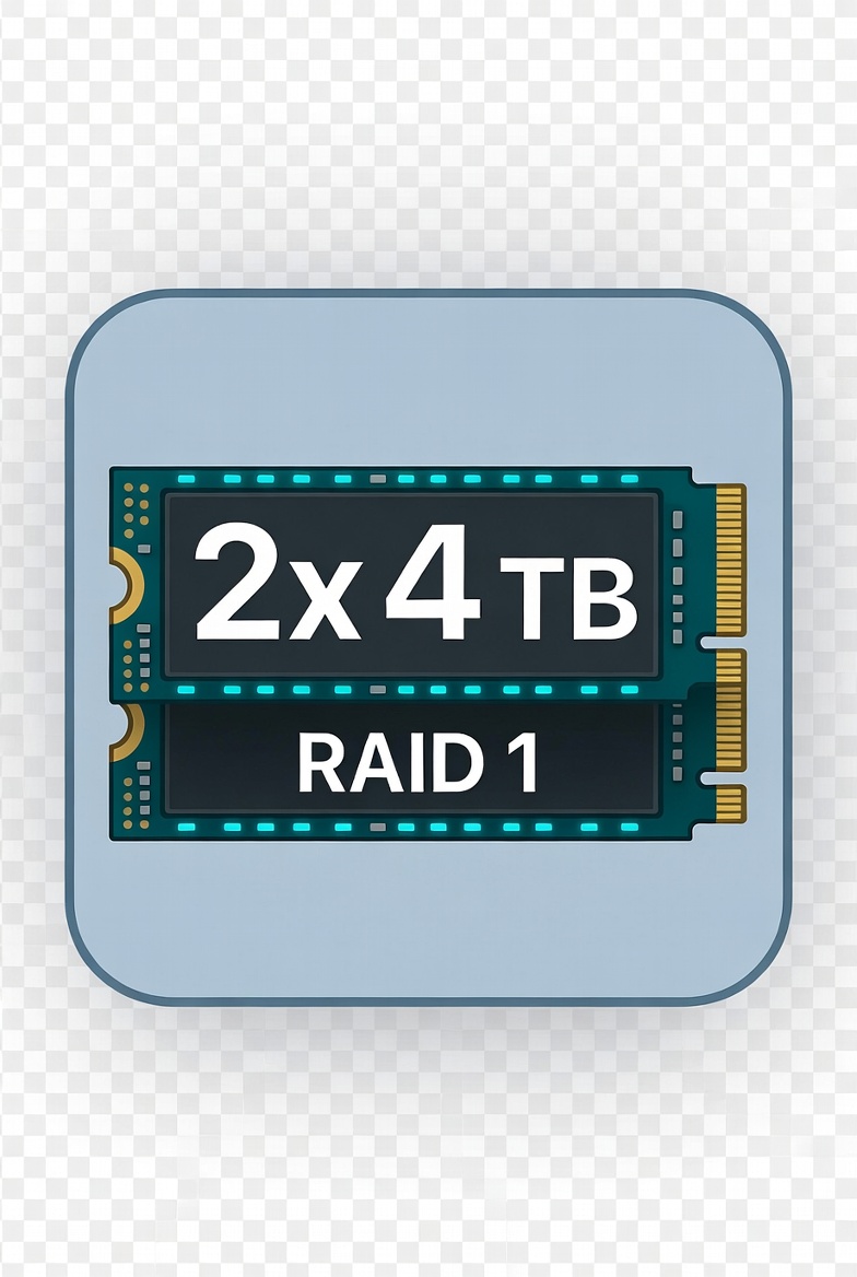 2x4TB NVMe (RAID 1)